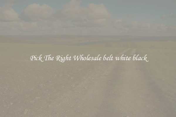 Pick The Right Wholesale belt white black