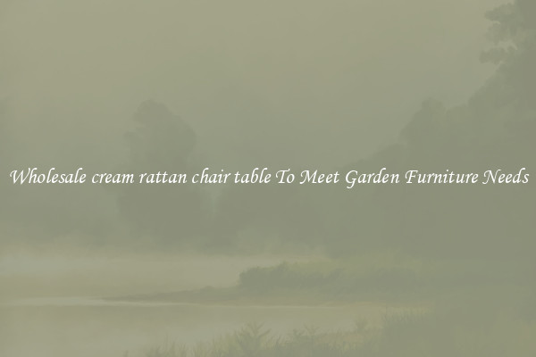 Wholesale cream rattan chair table To Meet Garden Furniture Needs
