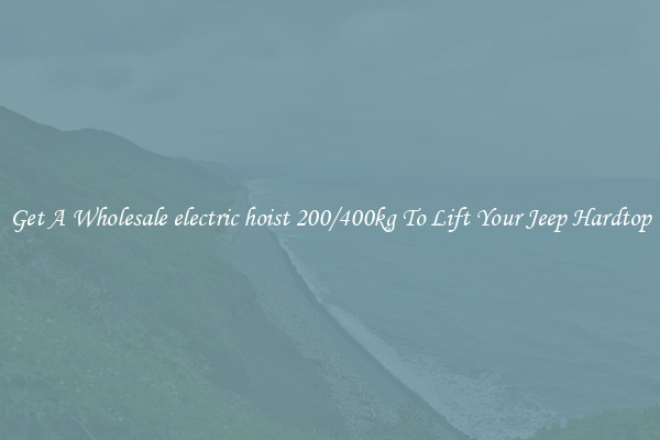 Get A Wholesale electric hoist 200/400kg To Lift Your Jeep Hardtop
