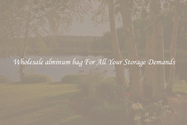 Wholesale alminum bag For All Your Storage Demands