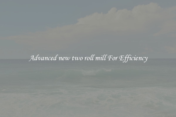 Advanced new two roll mill For Efficiency