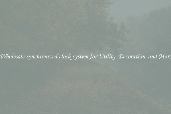 Wholesale synchronized clock system for Utility, Decoration, and More