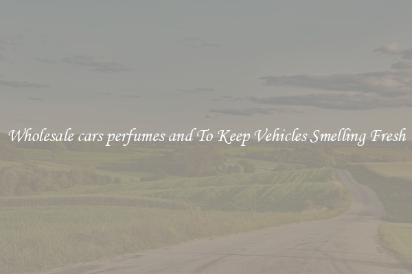 Wholesale cars perfumes and To Keep Vehicles Smelling Fresh