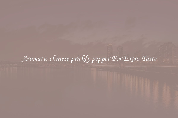 Aromatic chinese prickly pepper For Extra Taste
